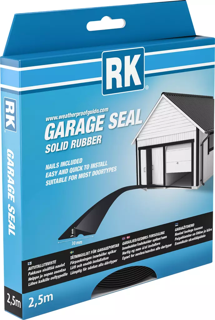 RK Autotallitiiviste Musta 2,5m - Ikkuna- ja ovitiivisteet - 0008820 - 1