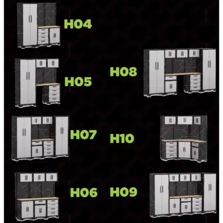 Hammer Autotallin kalusteryhmä H08 330x47x192cm - Autotallikalusteet - 0019413 - 2