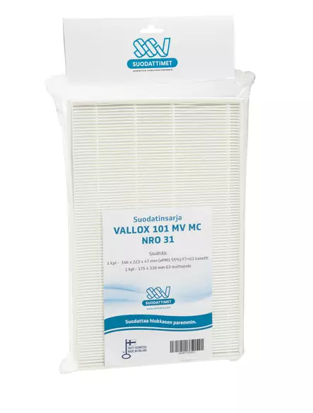 SSV Vallox 101 MV MC NRO 31 Ilmanvaihtokoneen suodatin - Ilmanvaihtokoneen suodattimet - 0002724 - 1
