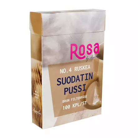 Suodatinpussi 1x4, 100kpl ruskea - Kertakäyttöastiat - 0019404 - 1