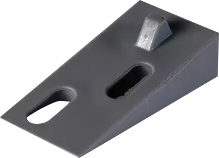 Vesikourun kannakkeen takakiila (muovia), ohut 1:4 musta - Rännit, räystäskourut - 0015974 - 1