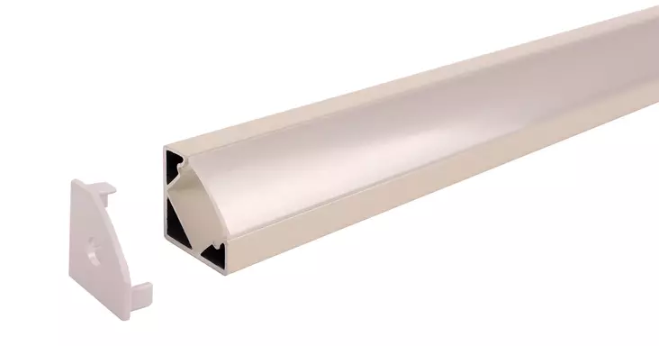 Led Energie Alumiiniprofiili 1m kulma valkoinen - Valaistuksen asennustarvikkeet - 0017714 - 1
