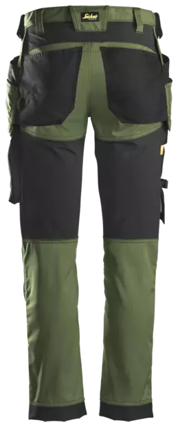 Snickers AllroundWork, stretch-työhousut riipputaskuilla vihreä 46 - Työhousut - 0015905 - 2