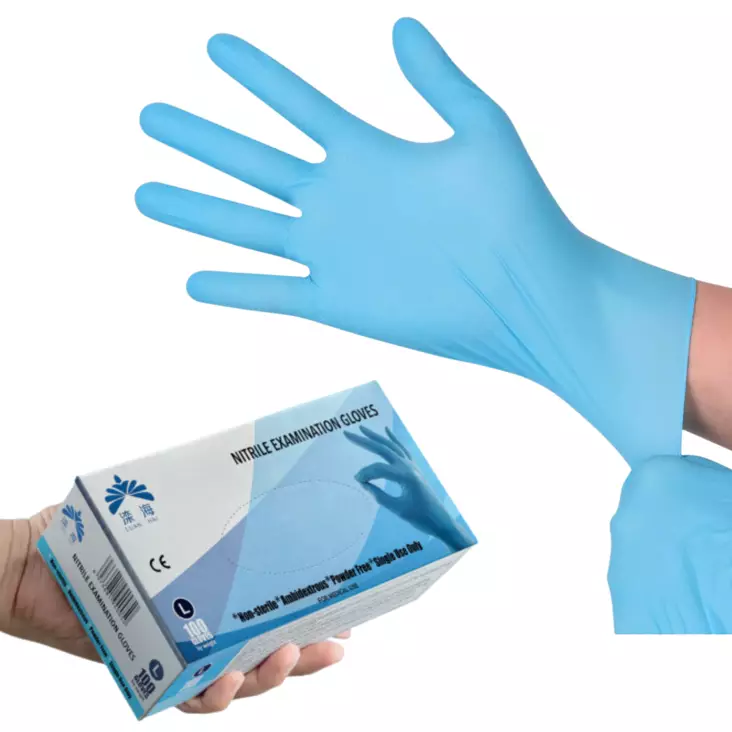 Kertakäyttökäsine L Nitriili puuteriton 100kpl - Kertakäyttökäsineet - 0018417 - 1