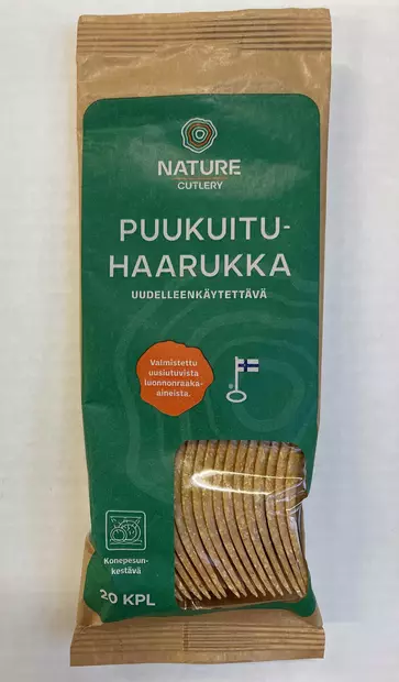 Natur Line Puukuituhaarukka 20kpl/17cm - Kertakäyttöastiat - 0012339 - 1